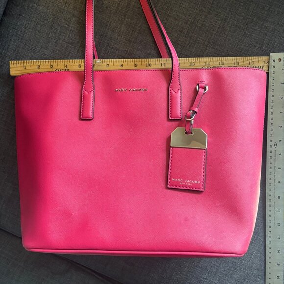 Auth NWOT Marc Jacobs Rare HOT PINK magenta Sidekick Tote - Picture 8 of 14